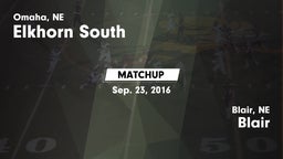 Matchup: Elkhorn South High vs. Blair  2016