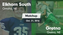 Matchup: Elkhorn South High vs. Gretna  2016