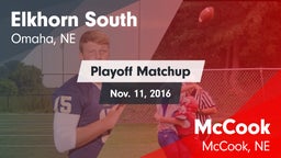 Matchup: Elkhorn South High vs. McCook  2016