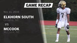 Recap: Elkhorn South  vs. McCook  2016