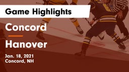 Concord  vs Hanover  Game Highlights - Jan. 18, 2021