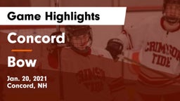 Concord  vs Bow  Game Highlights - Jan. 20, 2021