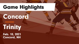 Concord  vs Trinity  Game Highlights - Feb. 10, 2021