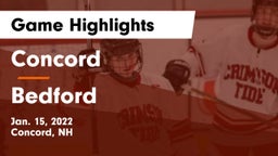 Concord  vs Bedford  Game Highlights - Jan. 15, 2022