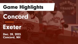 Concord  vs Exeter  Game Highlights - Dec. 28, 2023