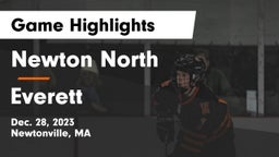 Newton North  vs Everett  Game Highlights - Dec. 28, 2023