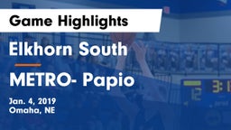 Elkhorn South  vs METRO- Papio Game Highlights - Jan. 4, 2019