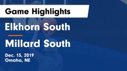 Elkhorn South  vs Millard South  Game Highlights - Dec. 13, 2019