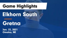 Elkhorn South  vs Gretna  Game Highlights - Jan. 22, 2021