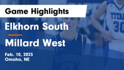 Elkhorn South  vs Millard West  Game Highlights - Feb. 10, 2023