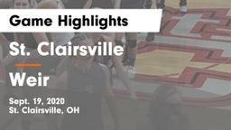 St. Clairsville  vs Weir  Game Highlights - Sept. 19, 2020