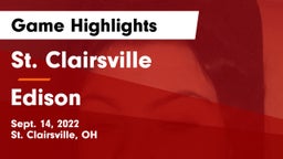 St. Clairsville  vs Edison  Game Highlights - Sept. 14, 2022