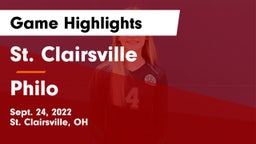 St. Clairsville  vs Philo  Game Highlights - Sept. 24, 2022