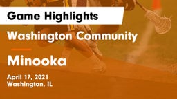 Washington Community  vs Minooka  Game Highlights - April 17, 2021