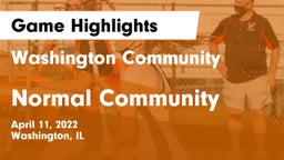 Washington Community  vs Normal Community  Game Highlights - April 11, 2022