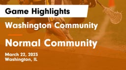 Washington Community  vs Normal Community  Game Highlights - March 22, 2023