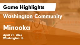 Washington Community  vs Minooka  Game Highlights - April 21, 2023