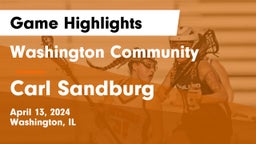 Washington Community  vs Carl Sandburg  Game Highlights - April 13, 2024