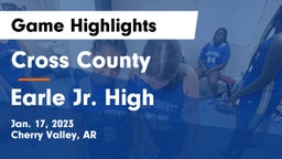 Cross County  vs Earle Jr. High Game Highlights - Jan. 17, 2023