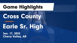Cross County  vs Earle Sr. High Game Highlights - Jan. 17, 2023