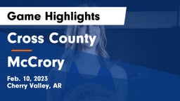 Cross County  vs McCrory  Game Highlights - Feb. 10, 2023