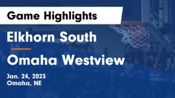 Elkhorn South  vs Omaha Westview  Game Highlights - Jan. 24, 2023