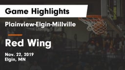 Plainview-Elgin-Millville  vs Red Wing  Game Highlights - Nov. 22, 2019