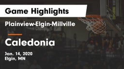 Plainview-Elgin-Millville  vs Caledonia  Game Highlights - Jan. 14, 2020