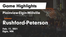 Plainview-Elgin-Millville  vs Rushford-Peterson  Game Highlights - Feb. 11, 2021