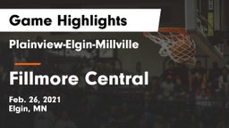 Plainview-Elgin-Millville  vs Fillmore Central  Game Highlights - Feb. 26, 2021
