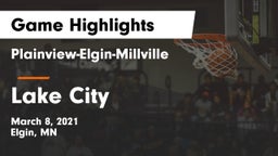 Plainview-Elgin-Millville  vs Lake City  Game Highlights - March 8, 2021