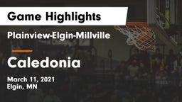 Plainview-Elgin-Millville  vs Caledonia  Game Highlights - March 11, 2021