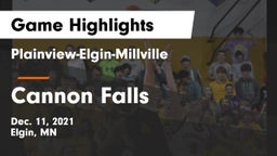 Plainview-Elgin-Millville  vs Cannon Falls  Game Highlights - Dec. 11, 2021