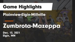 Plainview-Elgin-Millville  vs Zumbrota-Mazeppa  Game Highlights - Dec. 13, 2021