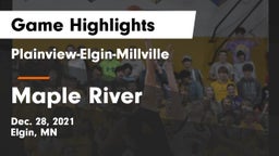 Plainview-Elgin-Millville  vs Maple River  Game Highlights - Dec. 28, 2021