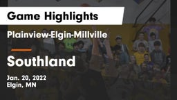 Plainview-Elgin-Millville  vs Southland  Game Highlights - Jan. 20, 2022