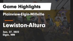 Plainview-Elgin-Millville  vs Lewiston-Altura  Game Highlights - Jan. 27, 2022