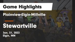 Plainview-Elgin-Millville  vs Stewartville  Game Highlights - Jan. 31, 2022