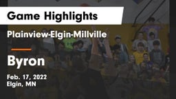 Plainview-Elgin-Millville  vs Byron  Game Highlights - Feb. 17, 2022