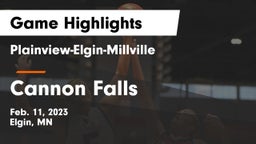 Plainview-Elgin-Millville  vs Cannon Falls  Game Highlights - Feb. 11, 2023