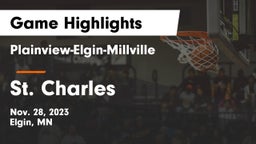 Plainview-Elgin-Millville  vs St. Charles  Game Highlights - Nov. 28, 2023