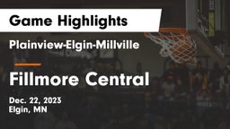 Plainview-Elgin-Millville  vs Fillmore Central  Game Highlights - Dec. 22, 2023