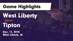 West Liberty  vs Tipton  Game Highlights - Dec. 11, 2018