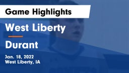 West Liberty  vs Durant  Game Highlights - Jan. 18, 2022