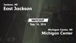Matchup: East Jackson High vs. Michigan Center  2016