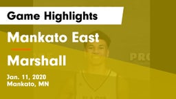 Mankato East  vs Marshall  Game Highlights - Jan. 11, 2020