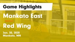 Mankato East  vs Red Wing  Game Highlights - Jan. 30, 2020