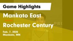 Mankato East  vs Rochester Century  Game Highlights - Feb. 7, 2020