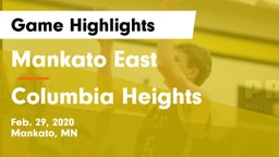 Mankato East  vs Columbia Heights  Game Highlights - Feb. 29, 2020