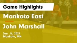 Mankato East  vs John Marshall  Game Highlights - Jan. 16, 2021